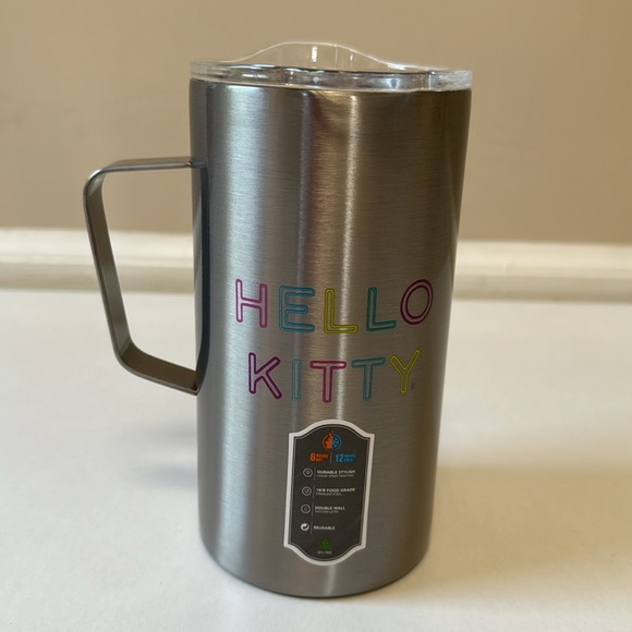 NEW Hello Kitty Stainless Steel Cup with cover lid - 24 Oz. - Picture 2 of 7